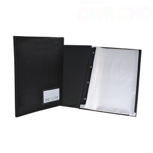 PASTA CATALAGO 50 ENVELOPES PRETA COM VISOR