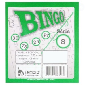 BLOCO BINGO VERDE 100FOLHAS TAMOIO