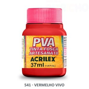 TINTA PVA 37 ML VERMELHO VIVO