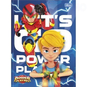 CADERNO 1/4 BROCHURA 80FOLHAS POWER PLAYER