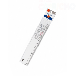 RÉGUA PLASTICA 15CM CRISTAL