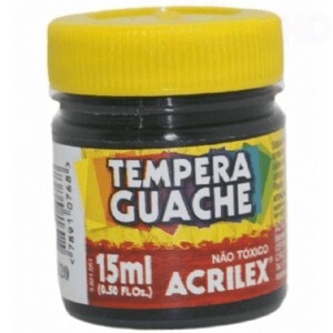 TINTA GUACHE 15ML PRETO ACRILEX