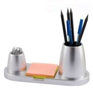 ORGANIZADOR DE MESA PLUS METALIZADO PRATA FOSCO RECICLE