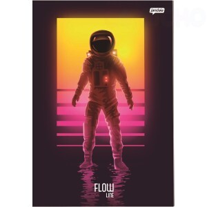 CADERNO BROCHURA CAPA DURA FLOW LINE 60 FOLHAS JANDAIA