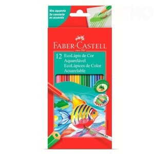 LAPIS DE COR AQUARELAVEL 12 CORES FABER-CASTELL