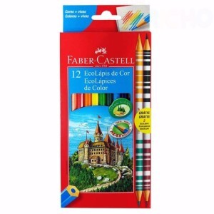 LAPIS 12 CORES + 2 BICOLOR FABER-CASTELL